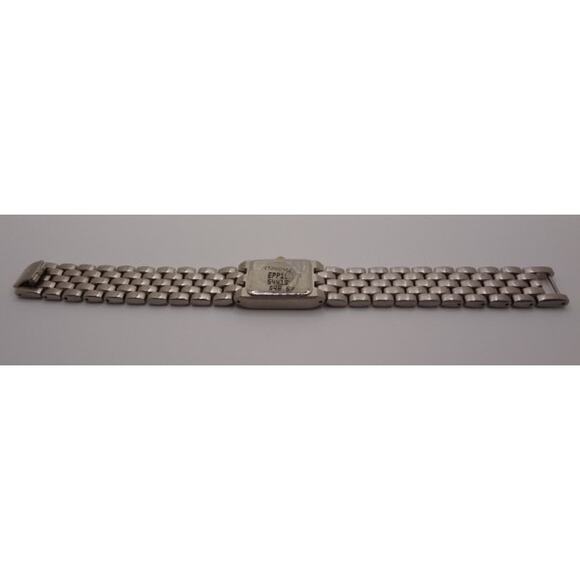 Vintage Elgin Two-Tone Watch with Black Rectangular Dial and Roman Numerals - Picture 6 of 6